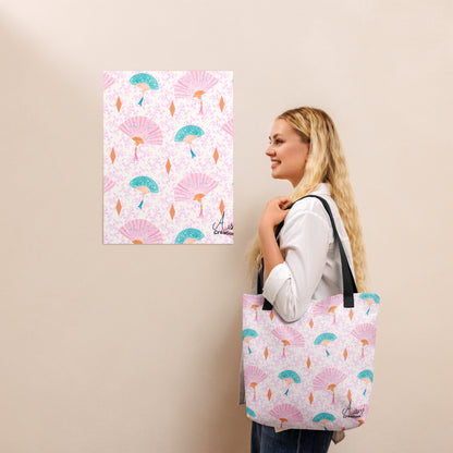 Tote bag "Eventails" - Noir - Aissegé Créations