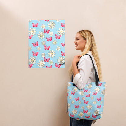 "Butterflies and Daisies" Tote Bag