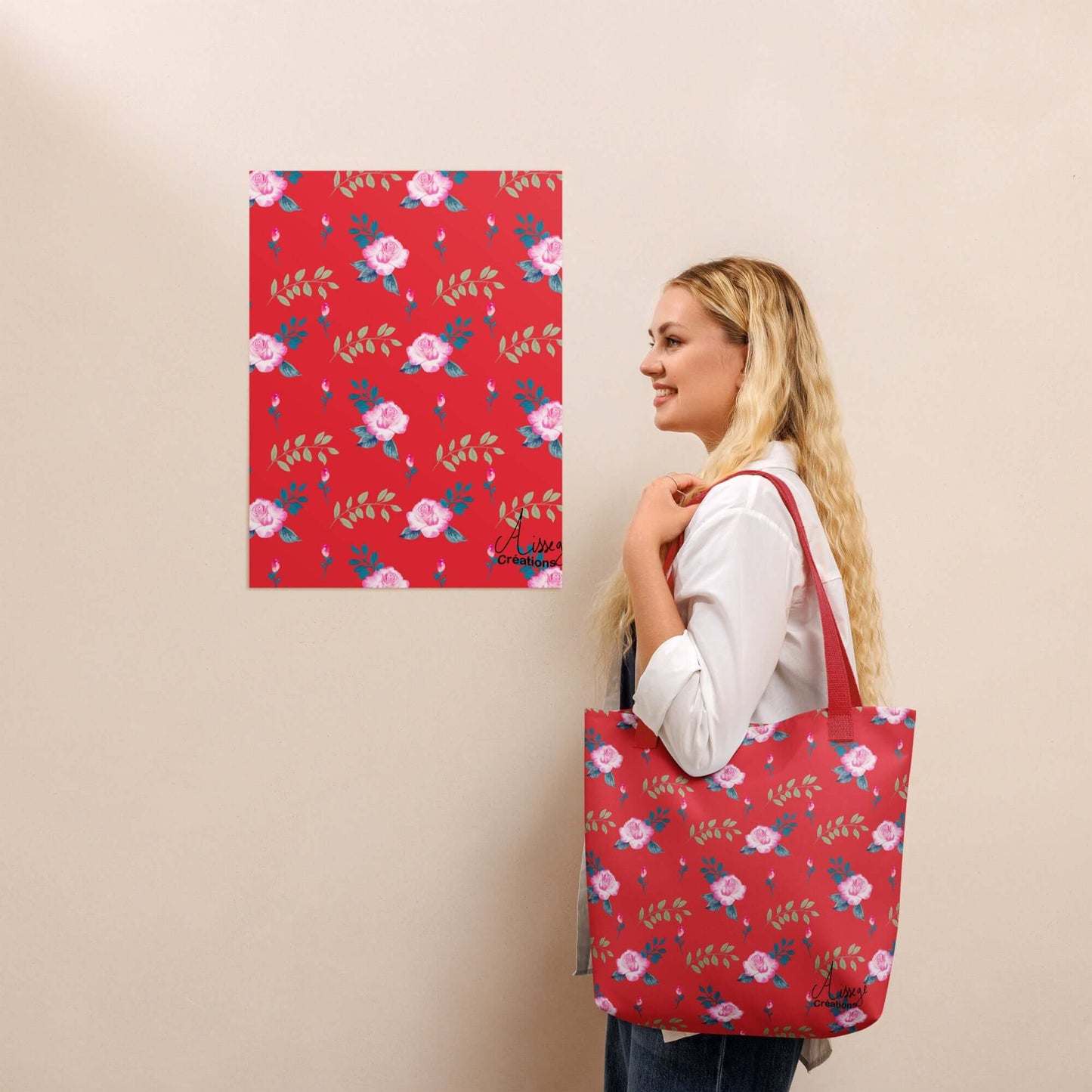 Tote bag "Roses du jardin"