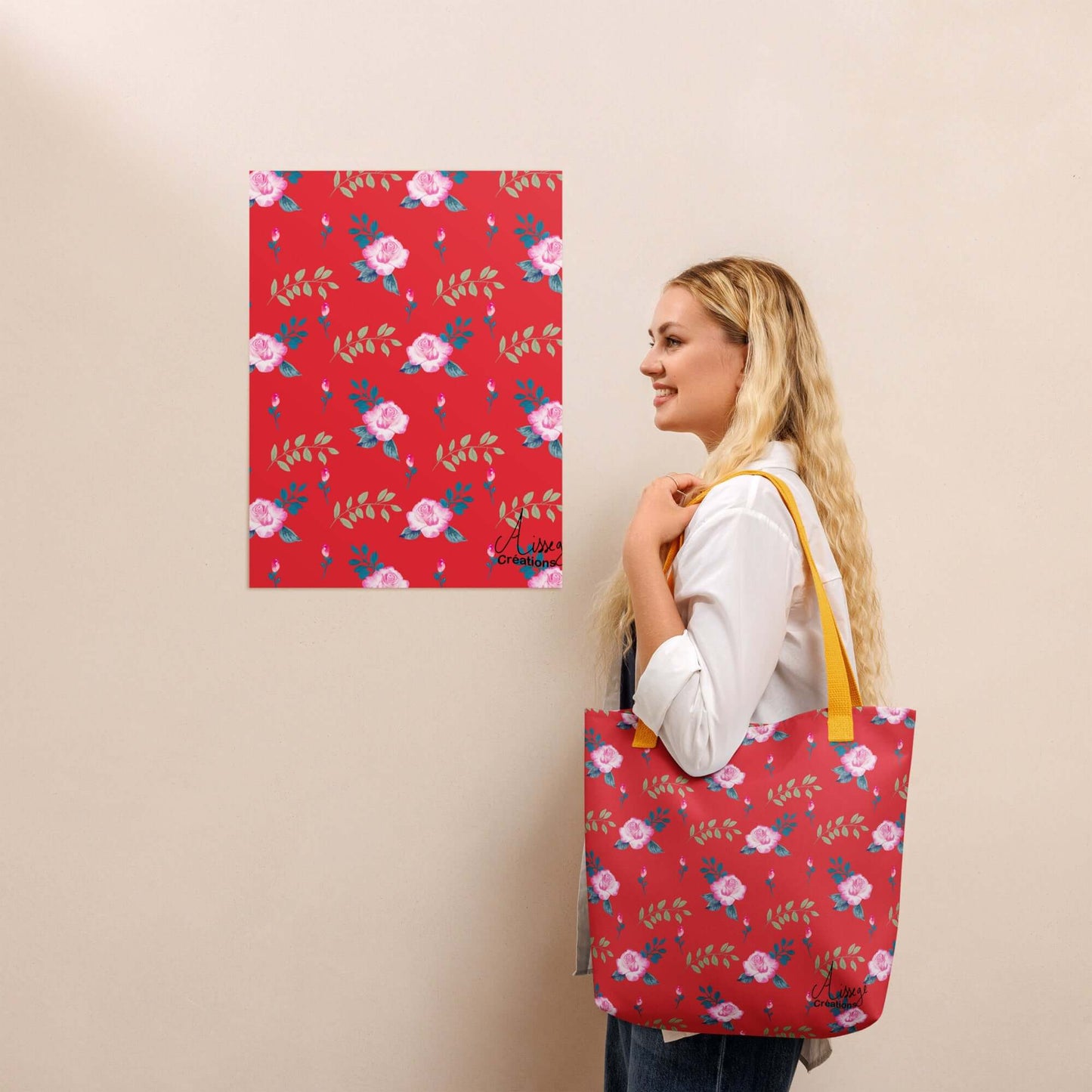 Tote bag "Roses du jardin"