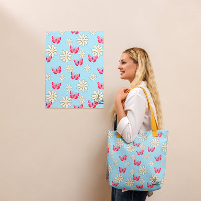 "Butterflies and Daisies" Tote Bag