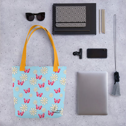 "Butterflies and Daisies" Tote Bag