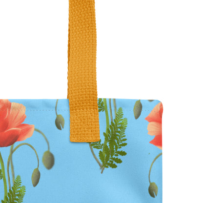Tote bag "Coquelicots" - Noir - Aissegé Créations