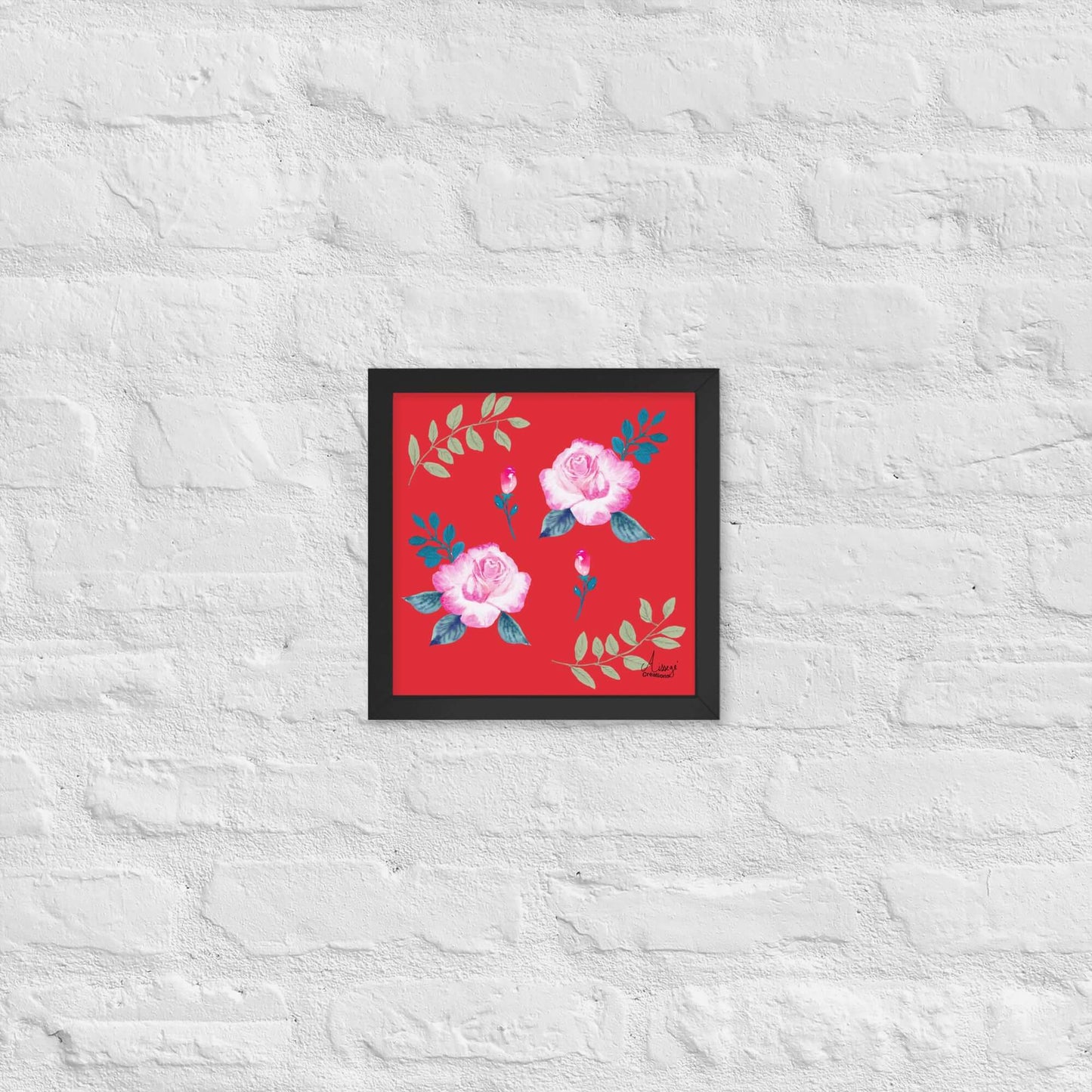 Framed Poster "Garden Roses"