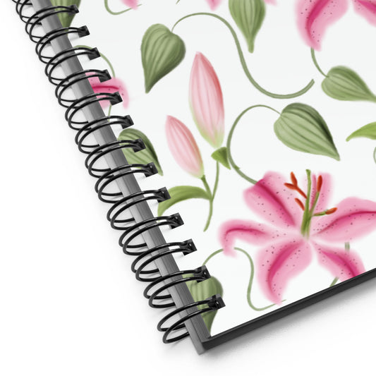 "Les Lys" spiral notebook