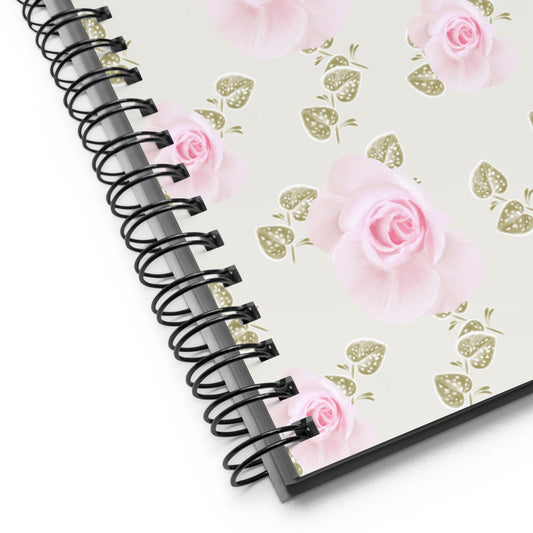 "Sweet Roses" spiral notebook