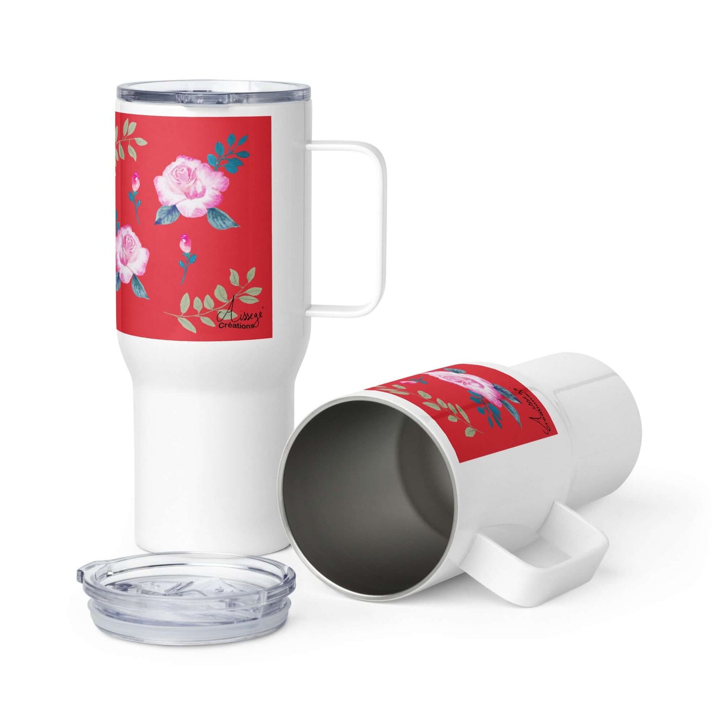 Mug with handle "Garden roses"