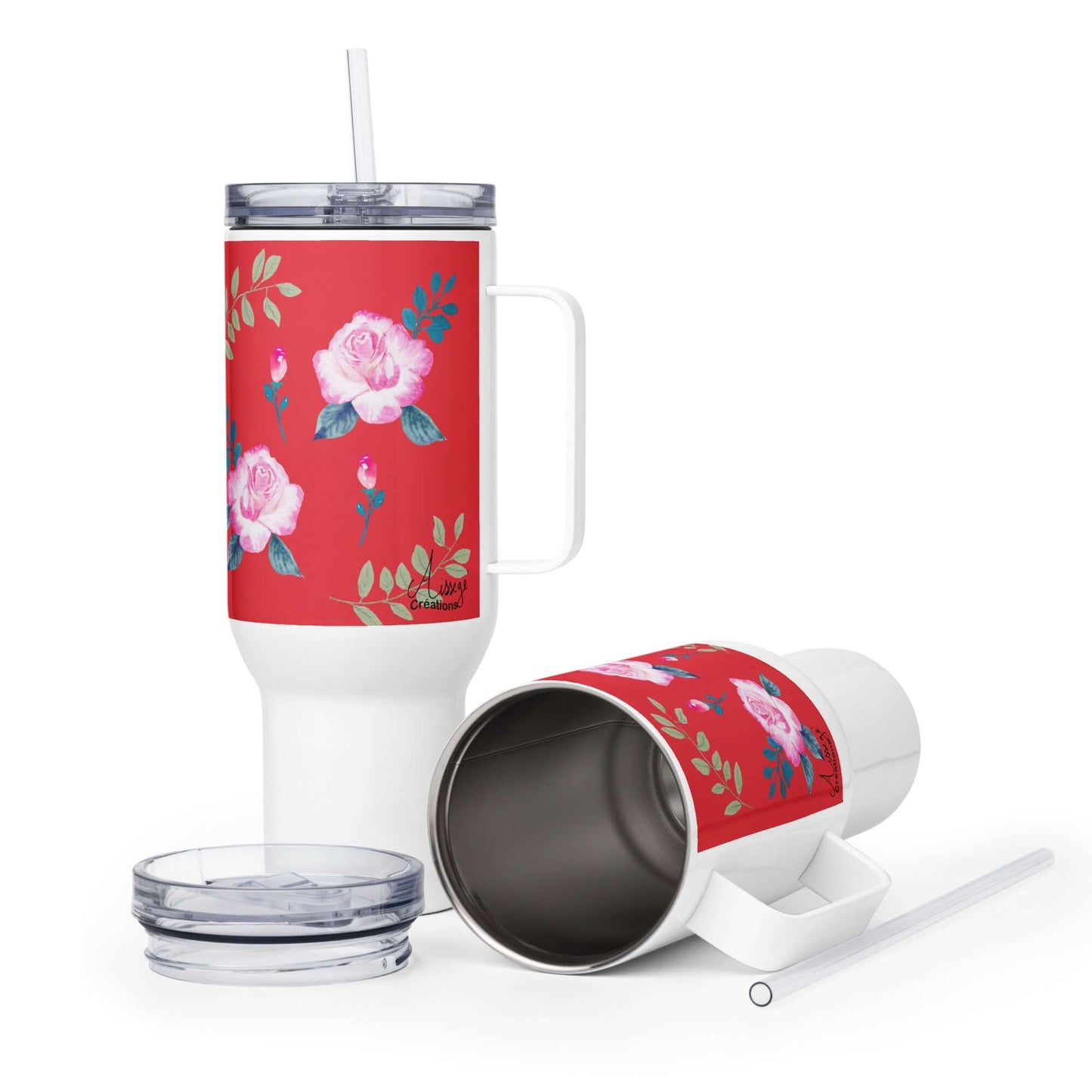 Mug avec anse "Roses du jardin"