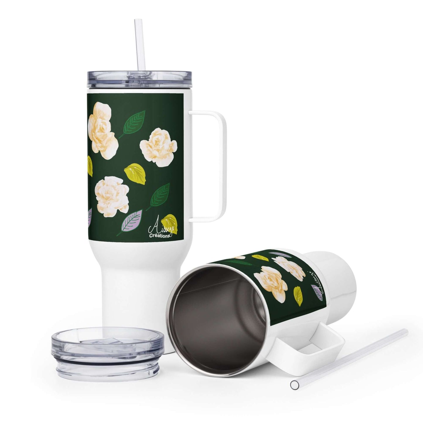 Mug avec anse "Roses d'Or"