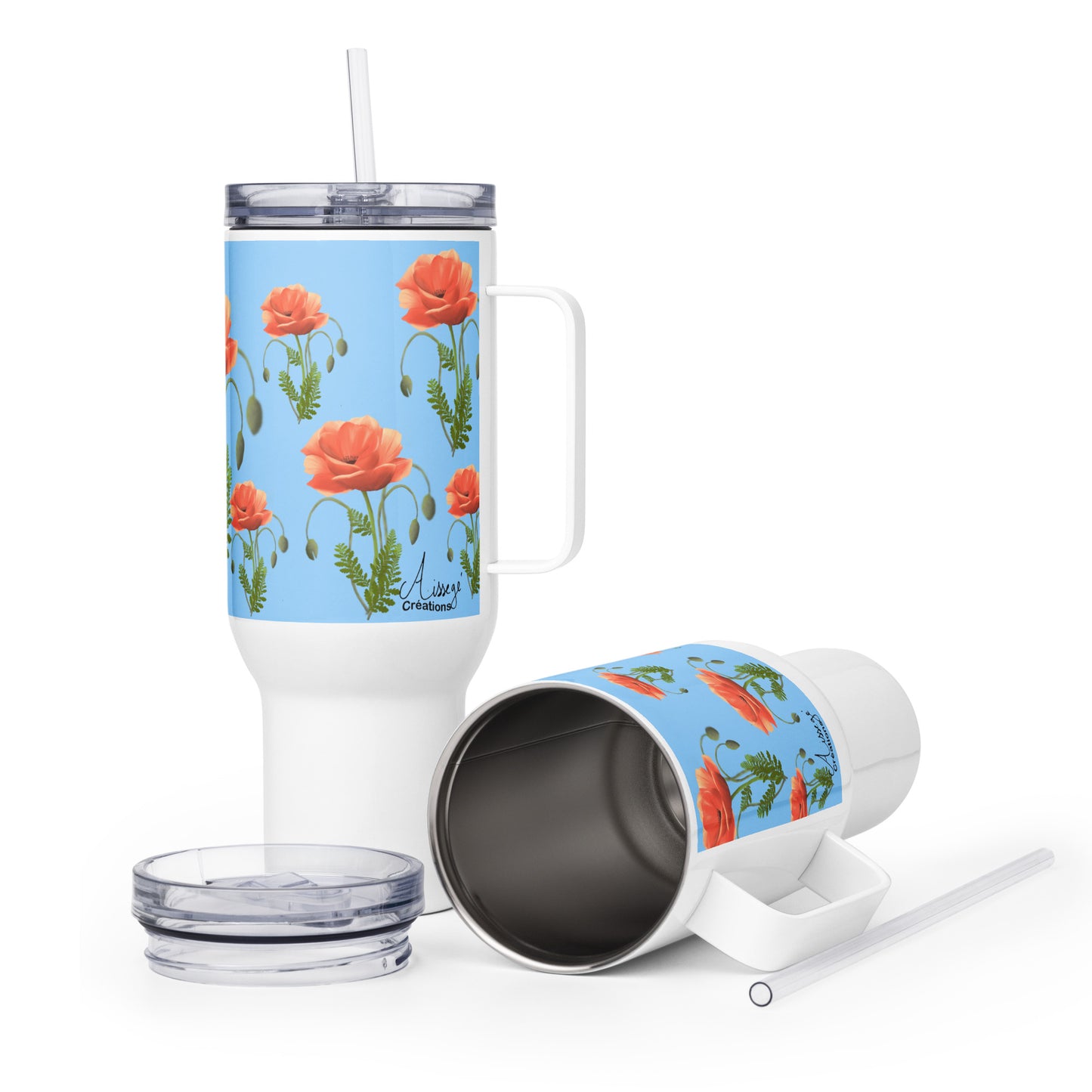 Mug avec anse "Coquelicots"