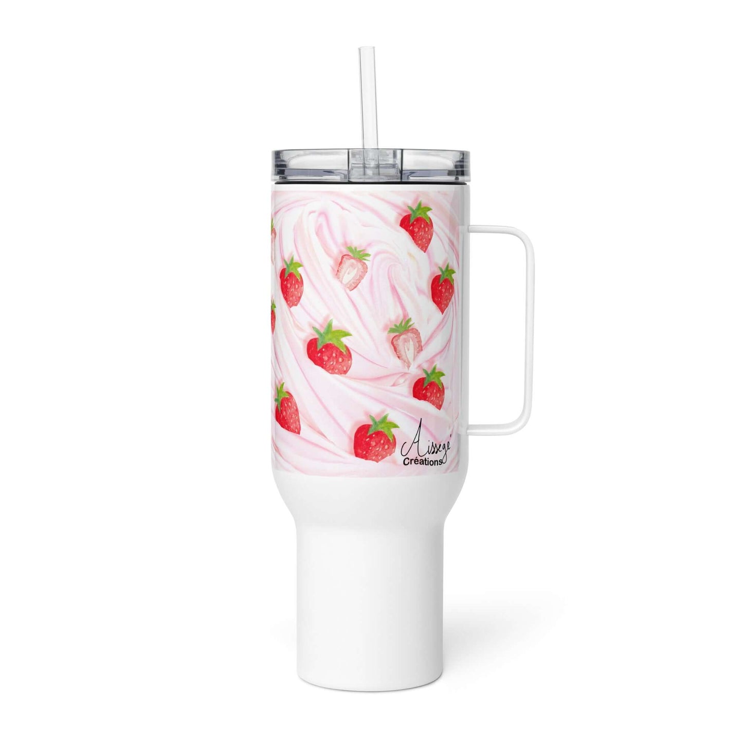 Mug avec anse "Fraises Chantilly"