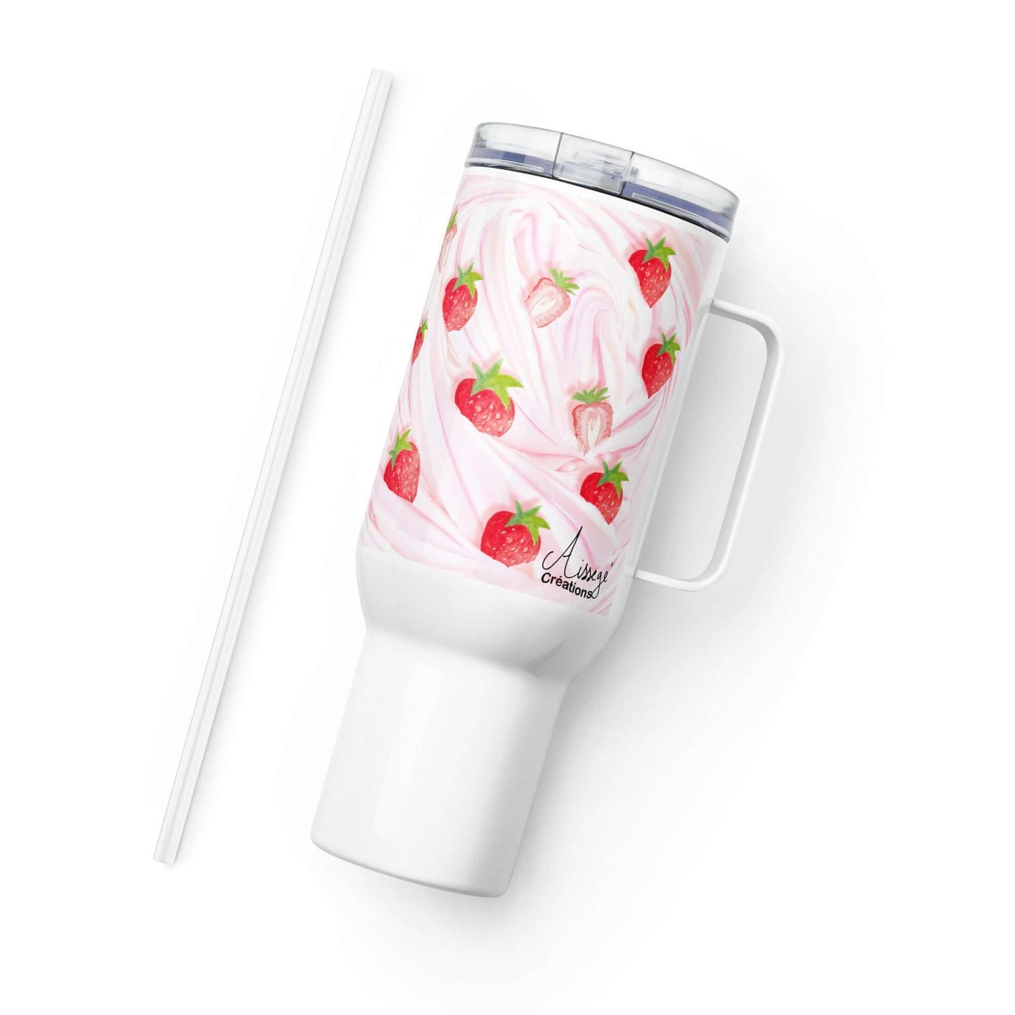 Mug avec anse "Fraises Chantilly"