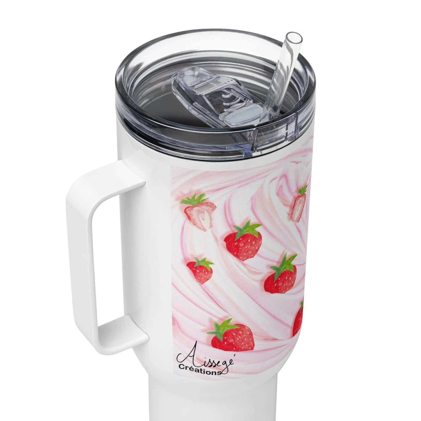 Mug avec anse "Fraises Chantilly"