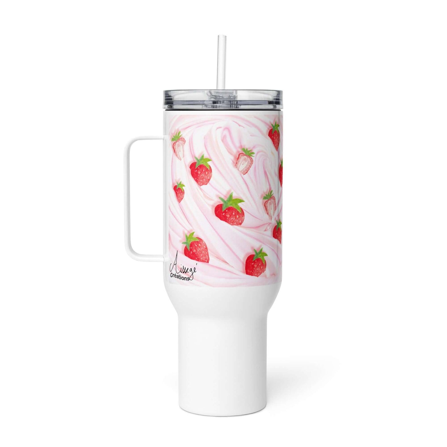 Mug avec anse "Fraises Chantilly"