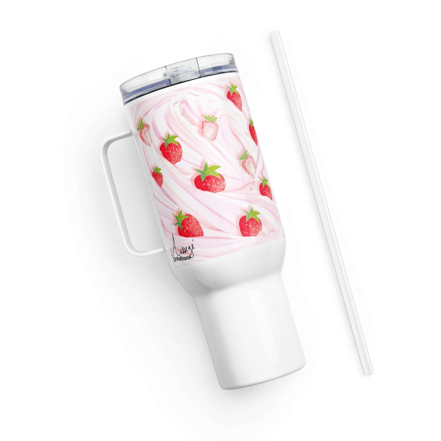 Mug avec anse "Fraises Chantilly"