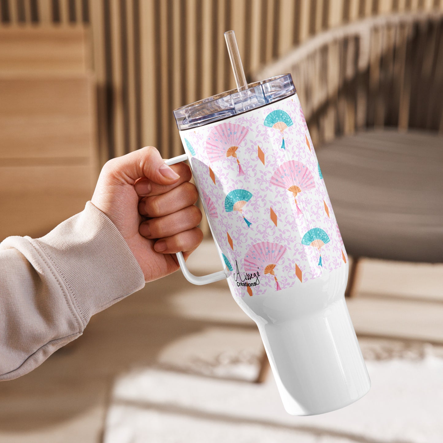 Mug avec anse "Les Eventails"