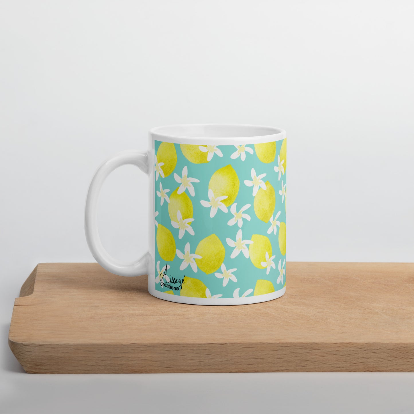 Mug Blanc Brillant "Citrons"