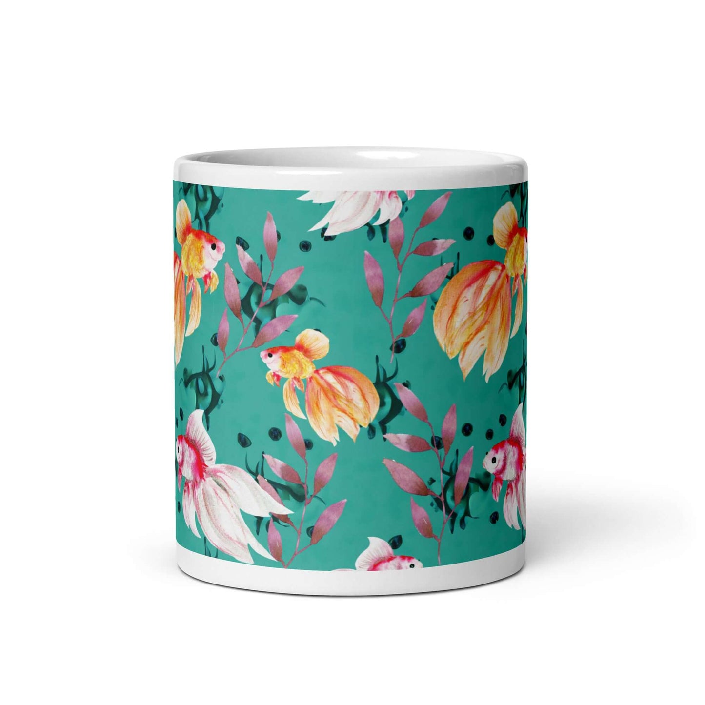 Mug Blanc Brillant "Poissons voile"