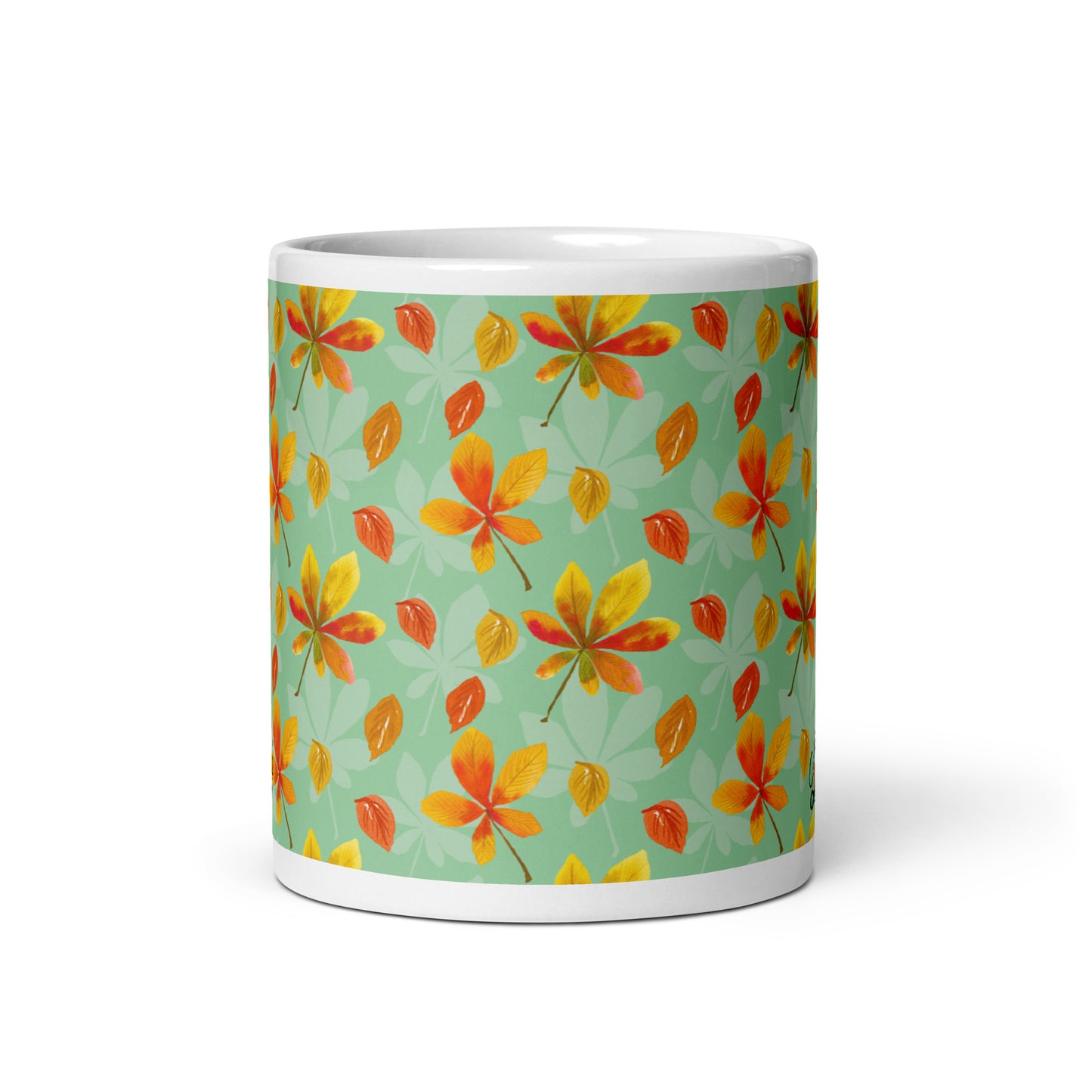 Glossy White Mug "Autumn"