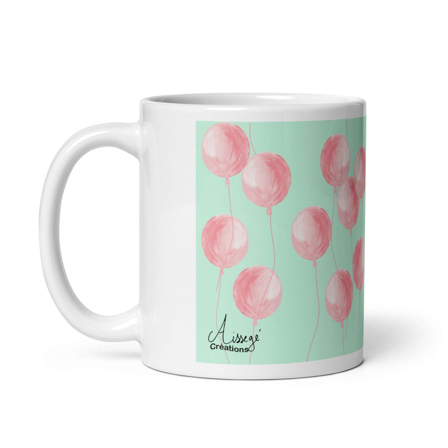 Glossy White Mug "The Balloons"