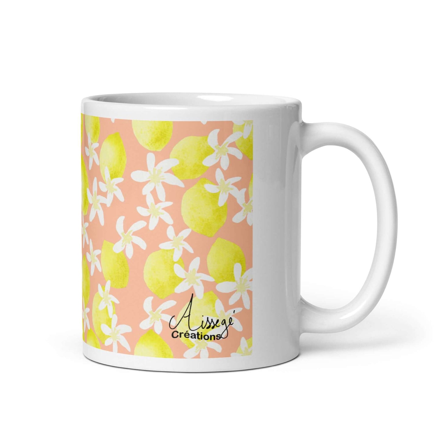 Mug Blanc Brillant "Citrons acidulés  "