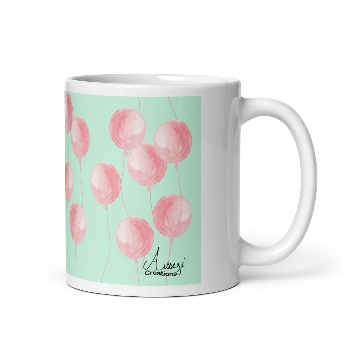 Glossy White Mug "The Balloons"