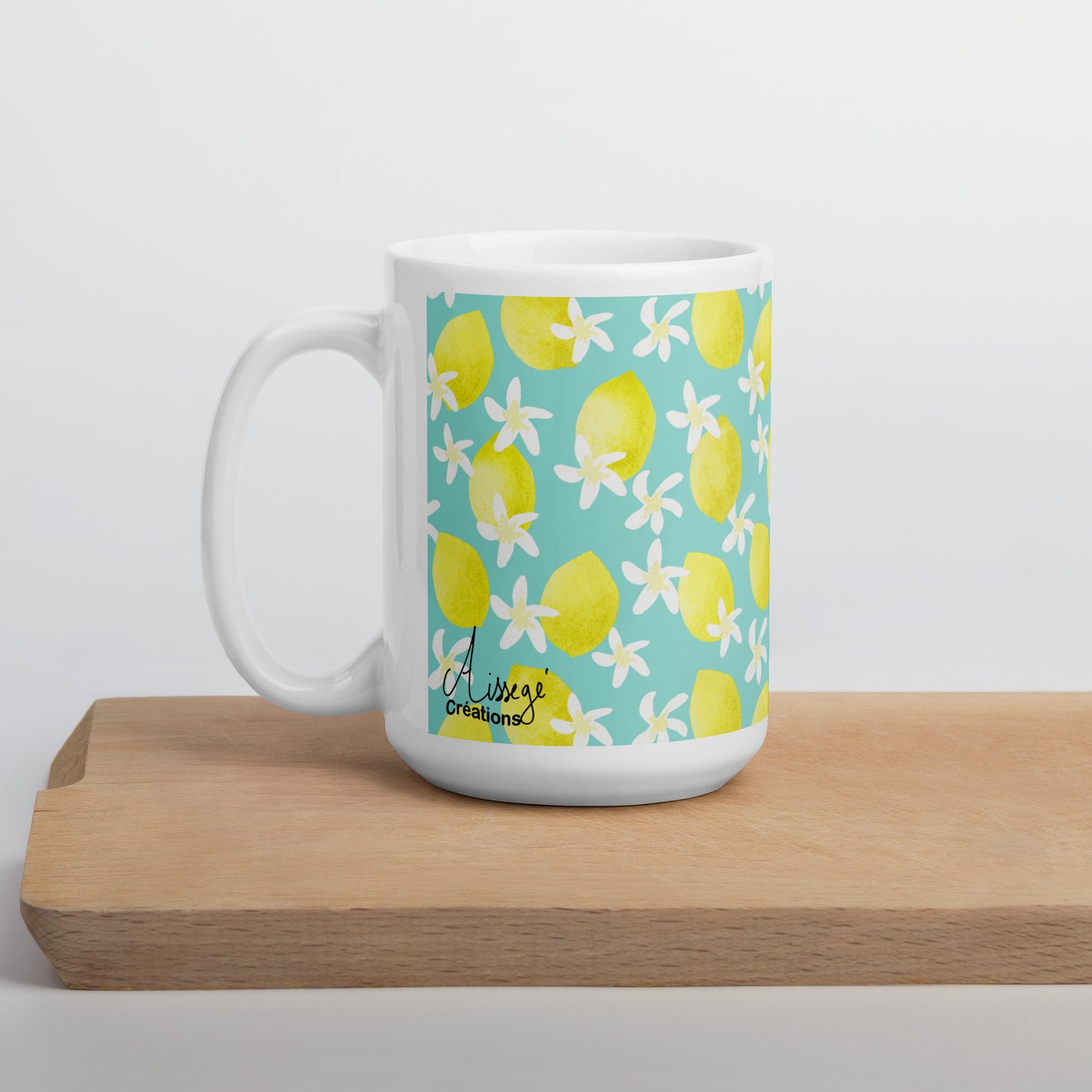 Mug Blanc Brillant "Citrons"