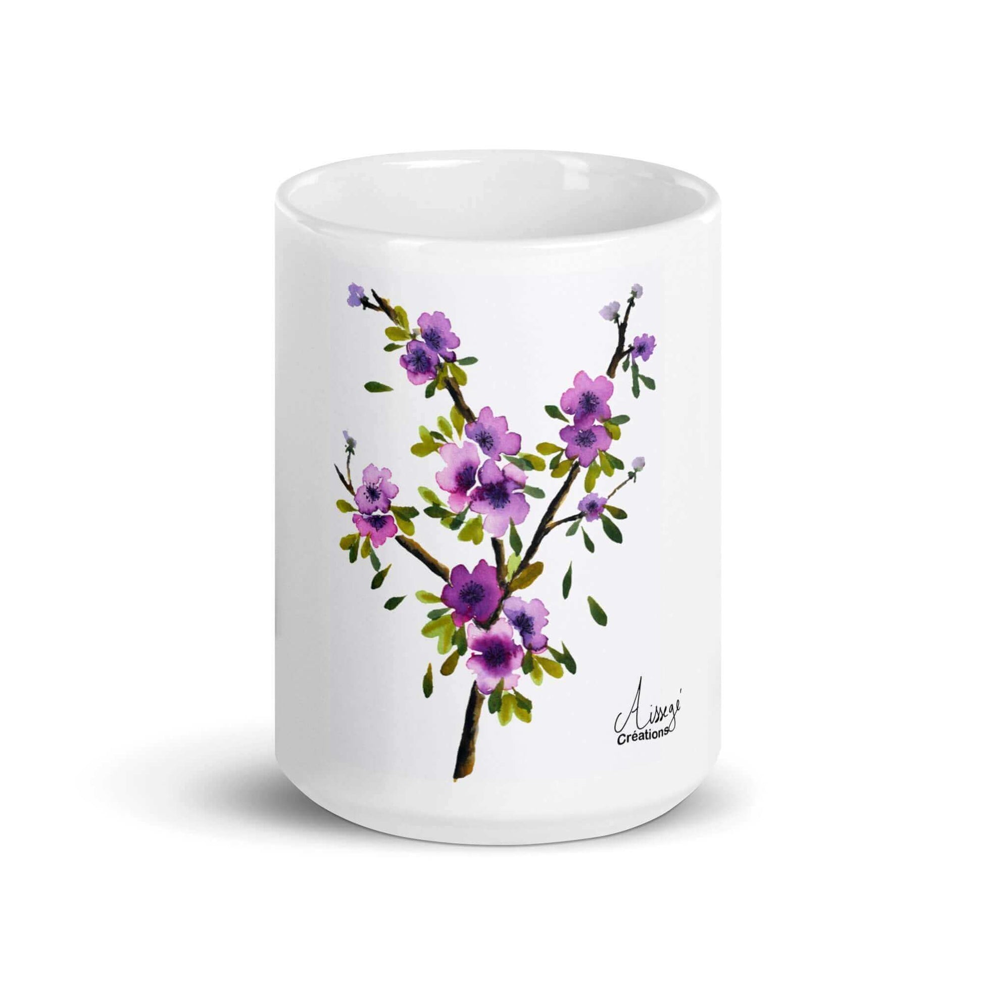 Mug Blanc Branche fleurie - Idéal pour vos boissons