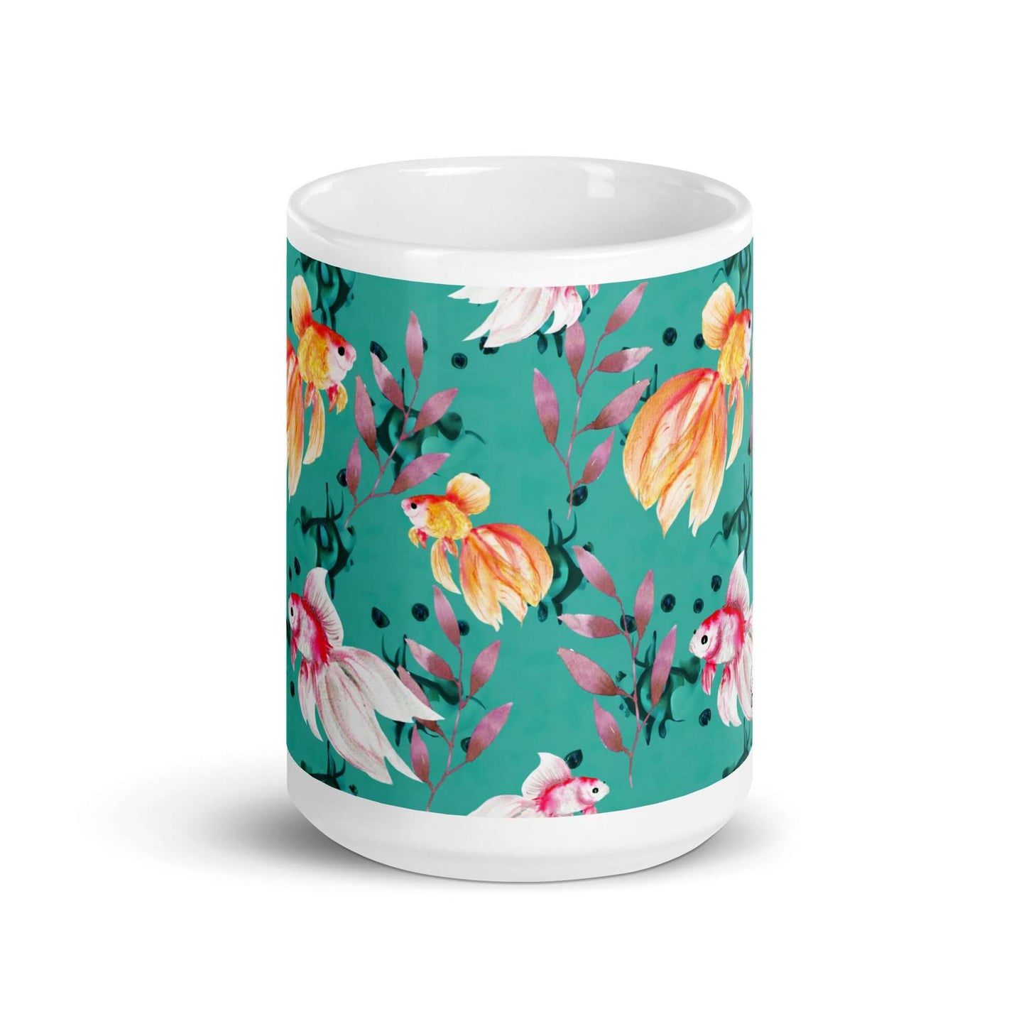 Mug Blanc Brillant "Poissons voile"