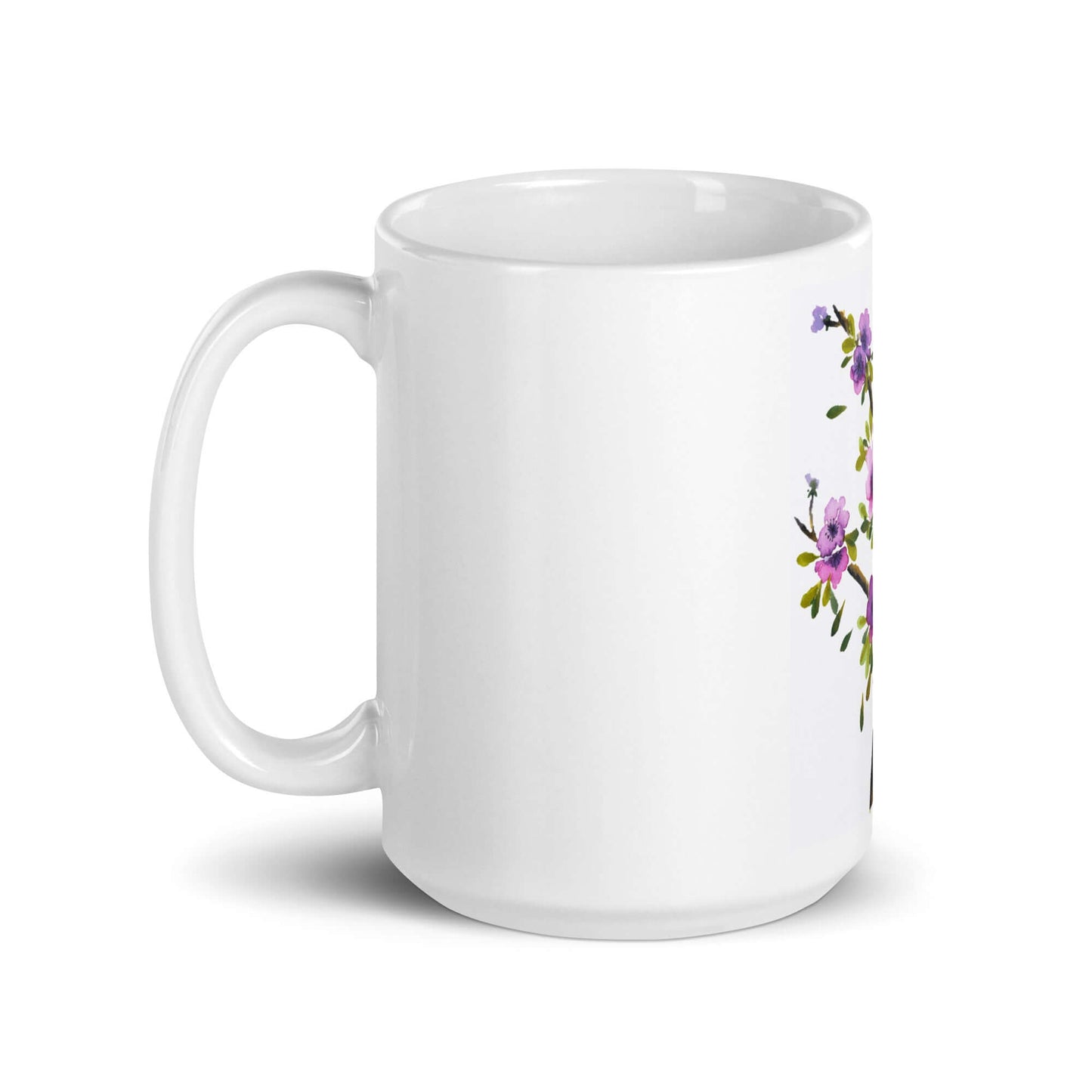 Mug Blanc Branche fleurie - Idéal pour vos boissons