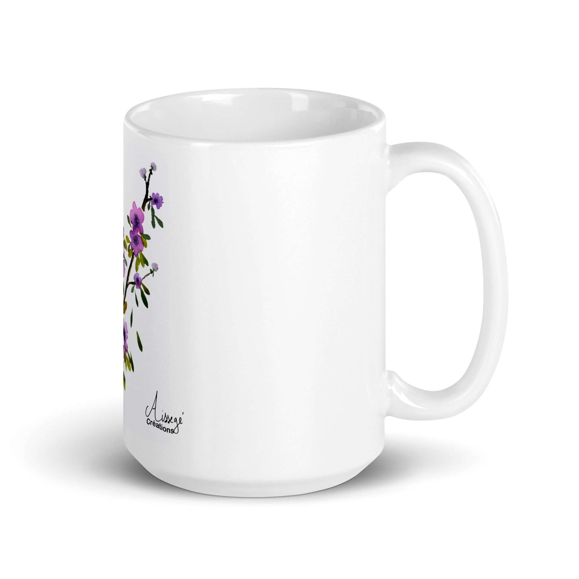 Mug Blanc Branche fleurie - Idéal pour vos boissons