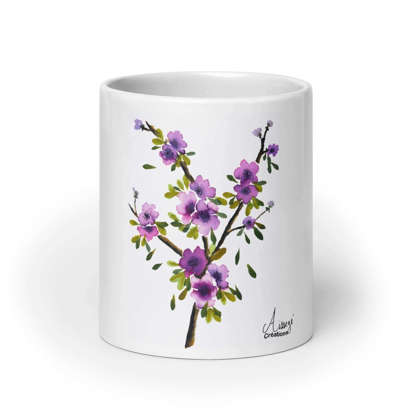 Mug Blanc Branche fleurie - Idéal pour vos boissons