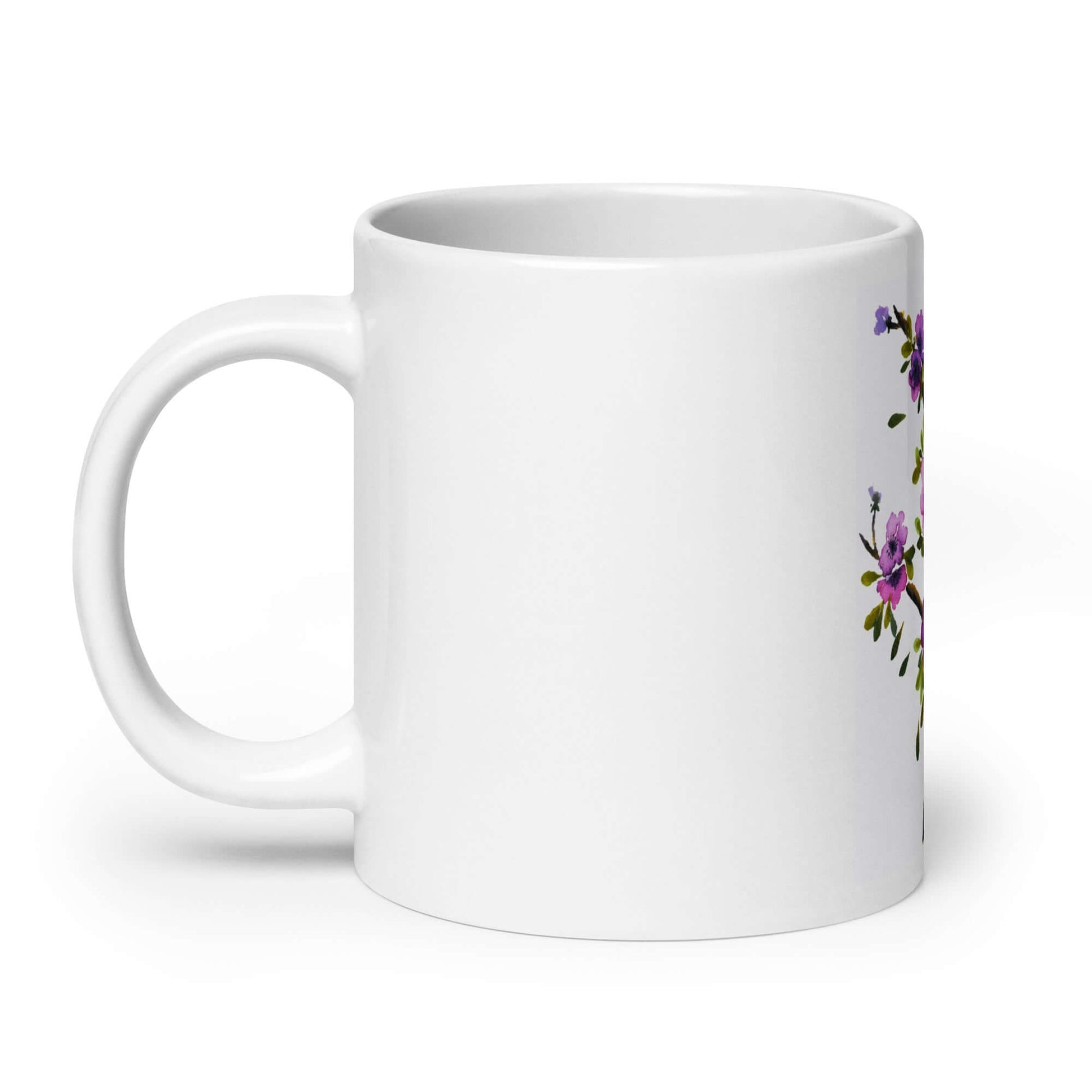 Mug Blanc Branche fleurie - Idéal pour vos boissons