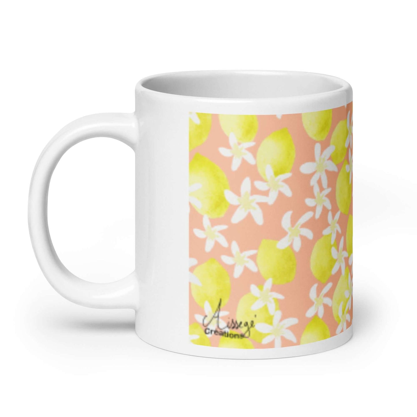 Mug Blanc Brillant "Citrons acidulés  "