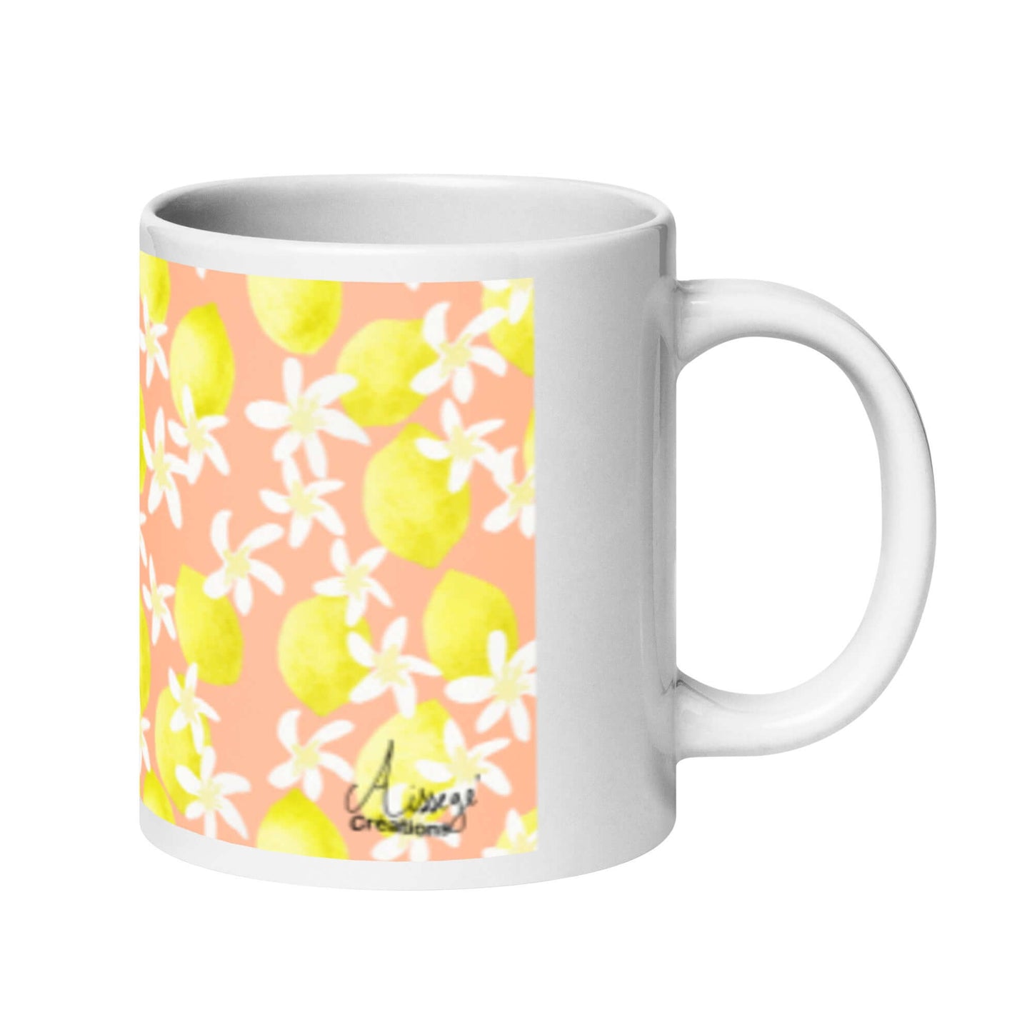 Mug Blanc Brillant "Citrons acidulés  "